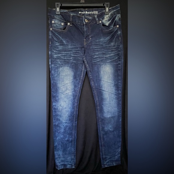 Blues Society Skinny 11/12 Distressed Low Rise 31 Inseam 34 Waist - Picture 1 of 11